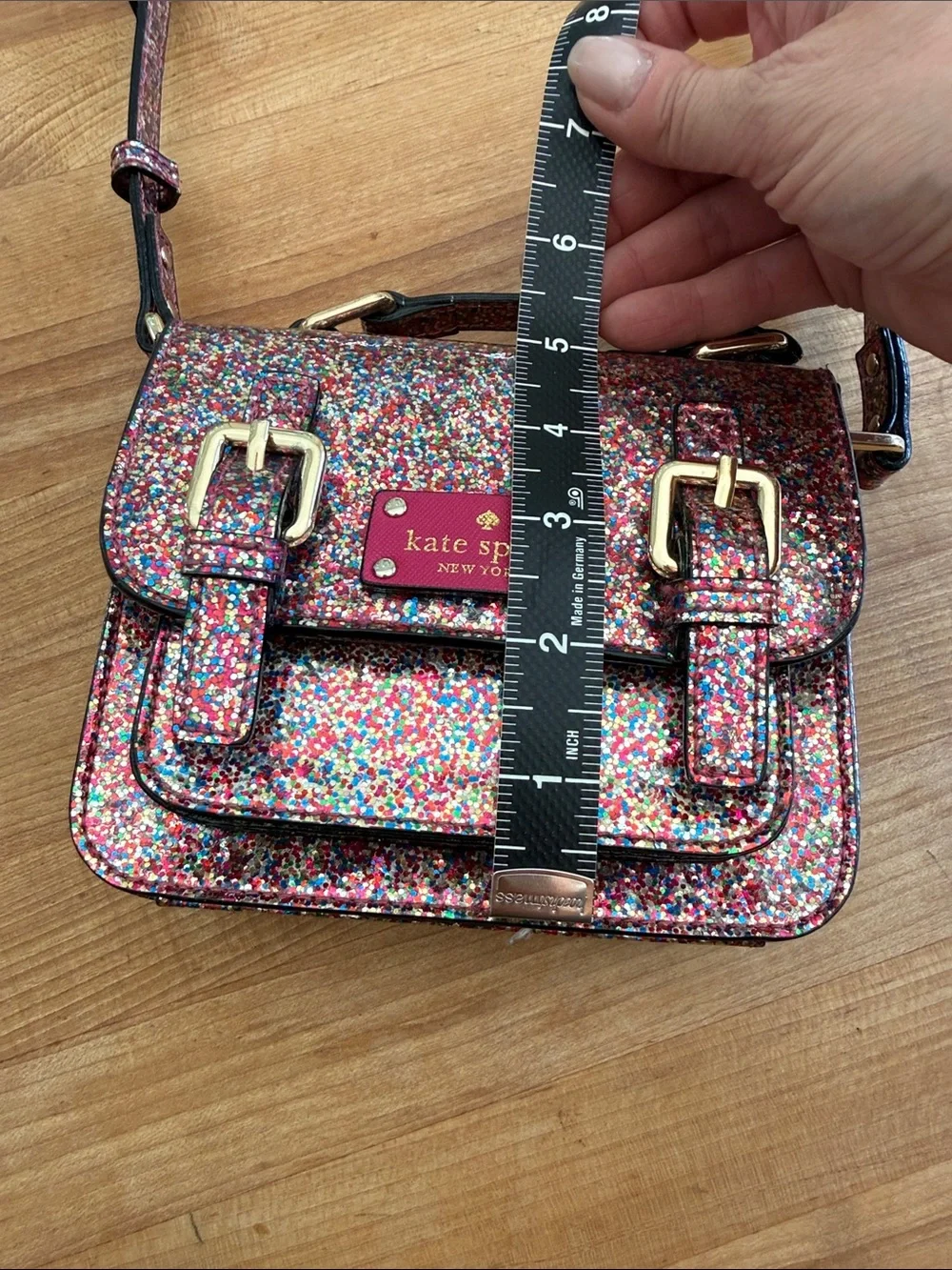 kate spade Multicolor Glitter Small Flap Crossbody Bag